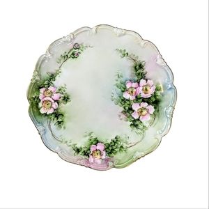 Vintage Austrian Hand Painted Wild Roses Decorative Plate 8.5 in